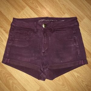 American Eagle Super Stretch Shorts (Maroon)